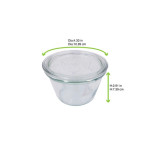 Bokocook reusable Weck jars with glass lid mold 12.5oz H:2.91in D:3.93in - 6 pcs Bokocook reusable Weck jars with glass lid mold 12.5oz H:2.91in D:3.93in - 6 pcs